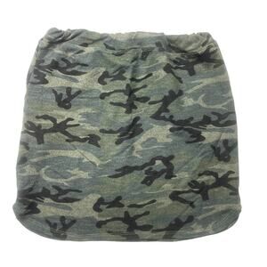 Sundry Skirt Camo Athleisure‎ Loungewear Green Women's S Drawstring Mini Skirt